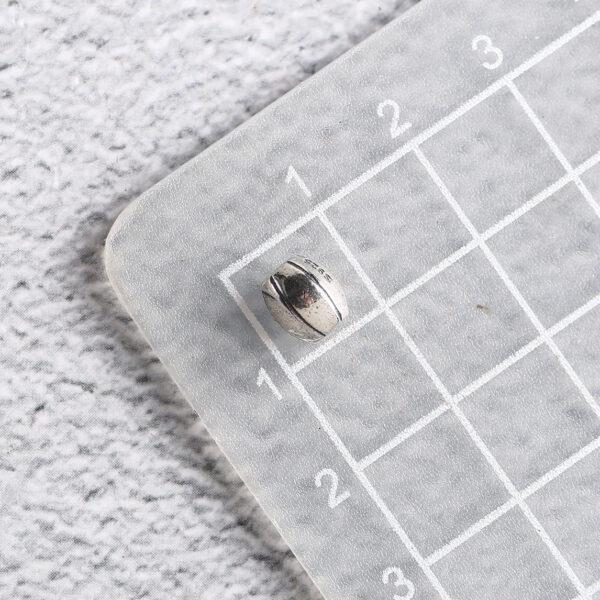 prism bead, drum bead, spacer bead, s925 sterling silver, silver bead, oxidized silver bead - Image 2