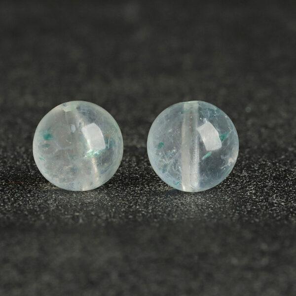 green mica bead, icy bead, round bead, natural bead, genuine bead - Image 3