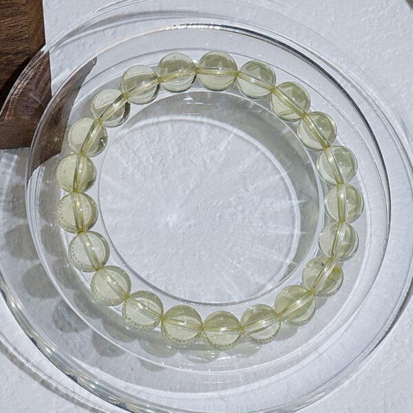 lemon citrine bead, light yellow bead, clear bead, round bead, through hole bead, natural bead, genuine bead - Image 3