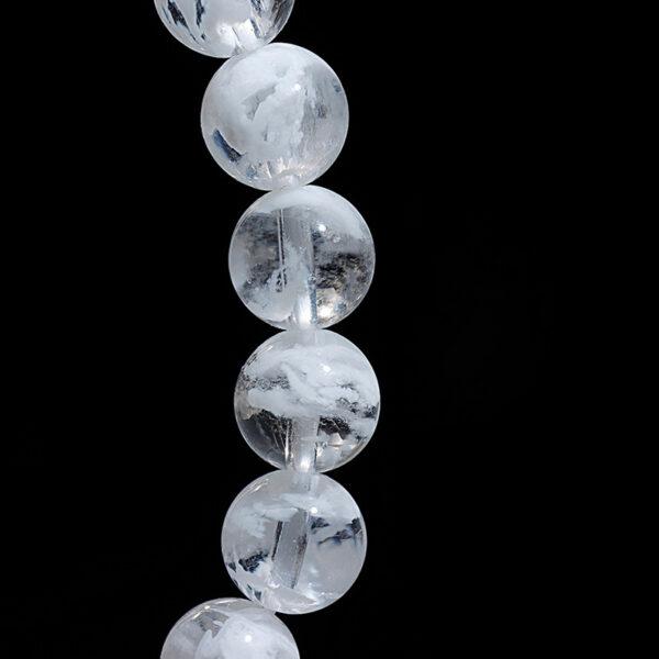 muscovite bead, white bead, round bead, natural bead, genuine bead - Image 5