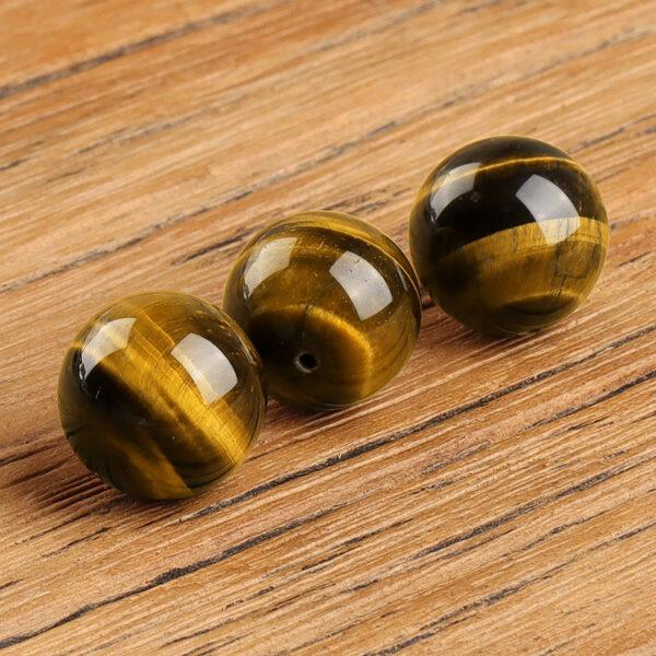 yellow tiger eye bead, round bead, natural bead, genuine bead - Image 3