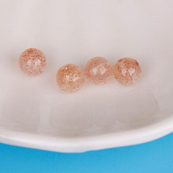 strawberry quartz bead, red bead, pink bead, round bead, natural bead, genuine bead - Image 4