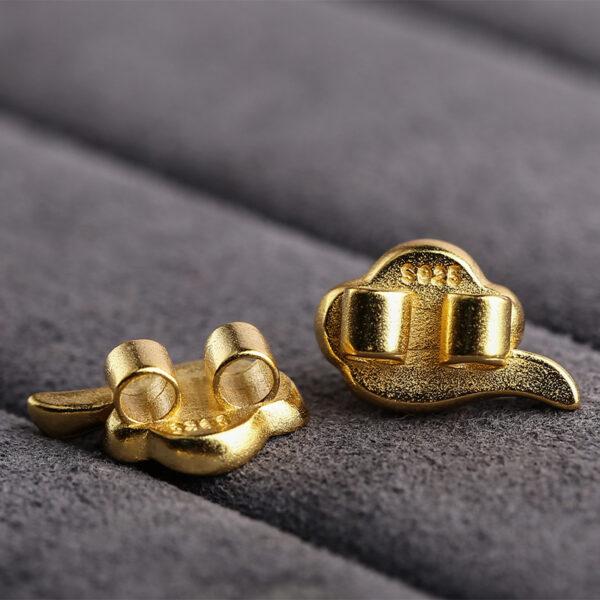 cloud bead, buckle bead, spacer bead, s925 sterling silver, sterling silver bead, golden bead, gild bead - Image 3