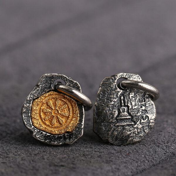 flower charm, s925 sterling silver, silver bead, silver charm, gild bead, golden charm, oxidized silver bead - Image 3