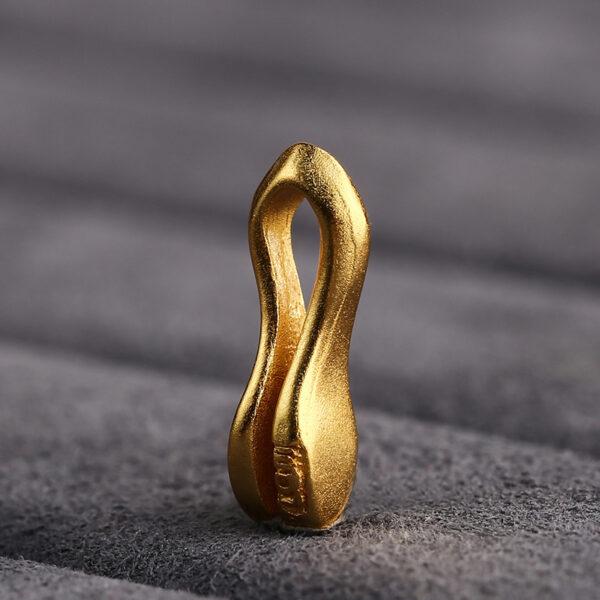 simple clip bead, spacer bead, s925 sterling silver, sterling silver bead, golden bead, gild bead - Image 3