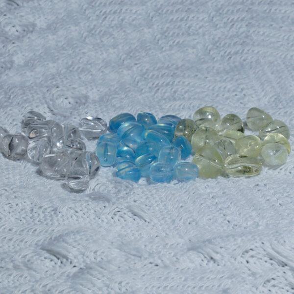quartz bead, citrine bead, aquamarine bead, pebble shape bead, through hole bead, natural bead, genuine bead - Image 3
