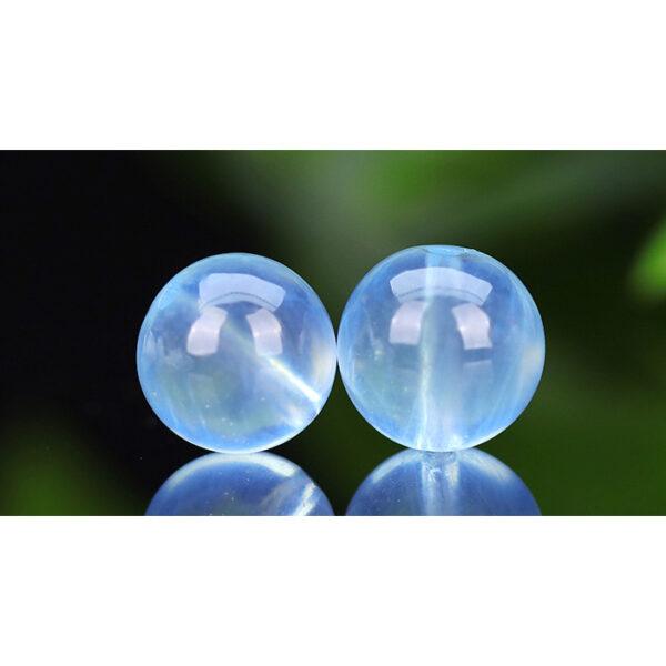 aquamarine bead, blue bead, round bead, natural bead, genuine bead - Image 8