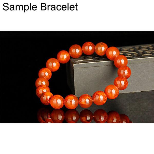 flame red agate bead, nanhong agate bead, round bead, through hole bead, natural bead, genuine bead - Image 3