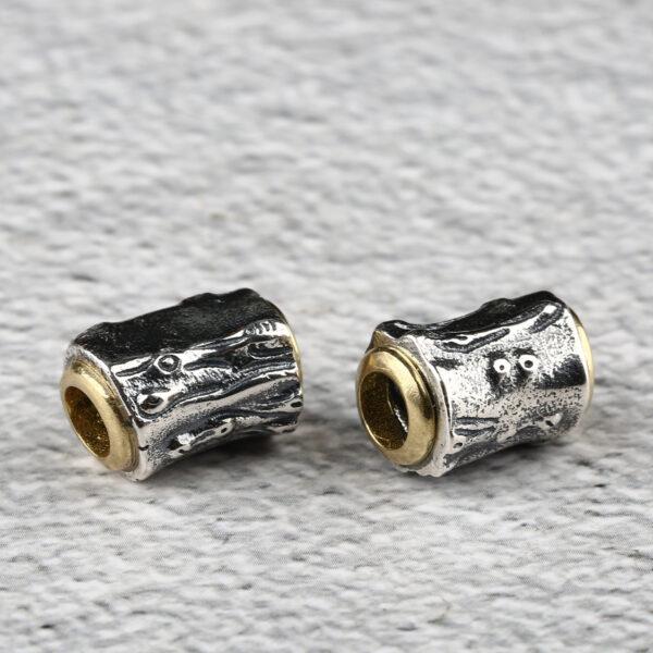 trunk bead, spacer bead, s925 sterling silver, silver bead, oxidized silver bead - Image 3