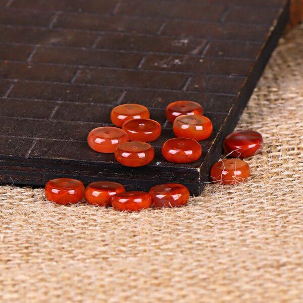 red agate bead, nanhong red agate bead, rondelle bead, natural bead, genuine bead - Image 3