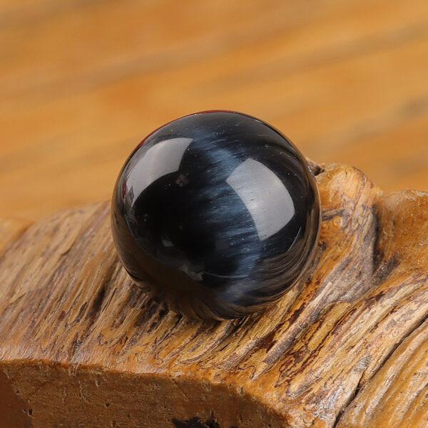 blue tiger eye bead, round bead, natural bead, genuine bead - Image 3