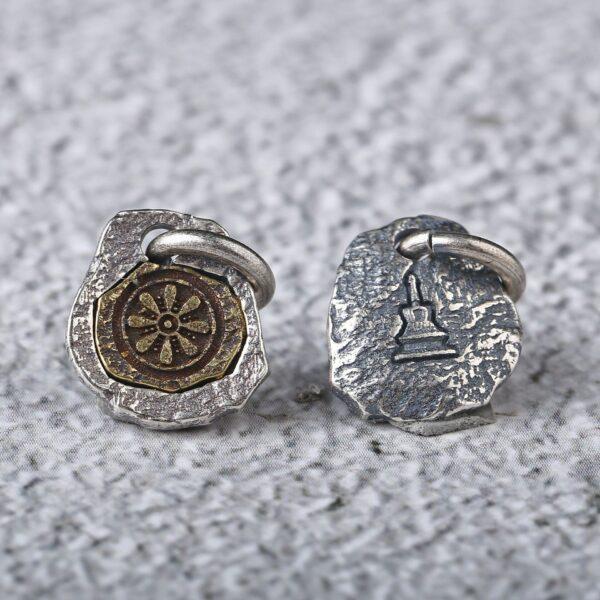 flower charm, s925 sterling silver, silver bead, silver charm, oxidized silver bead - Image 3