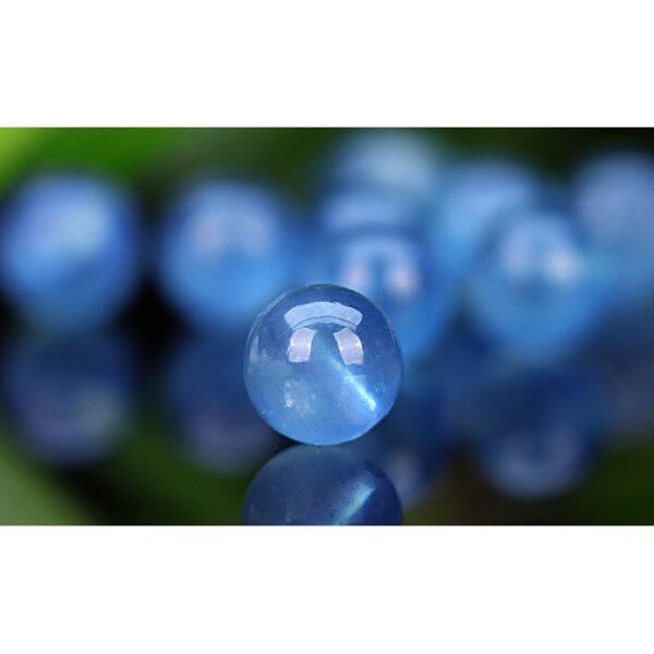 aquamarine bead, blue bead, round bead, natural bead, genuine bead - Image 9