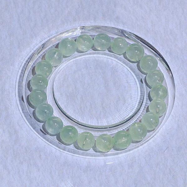 prehnite bead, green bead, yellow bead, round bead, natural bead, genuine bead - Image 4