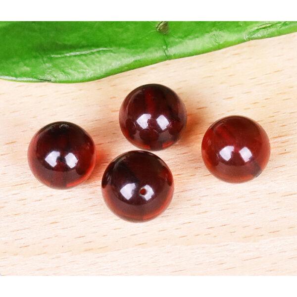blood amber bead, red bead, clear bead, round bead, natural bead, genuine bead - Image 4