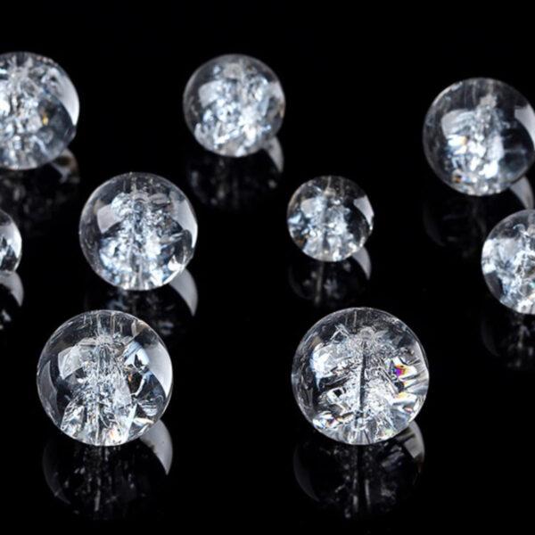 inner crack clear quartz bead, round bead, natural bead, genuine bead - Image 4