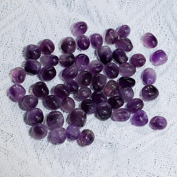 amethyst rutilated quartz bead, pebble shape bead, natural bead, genuine bead - Image 4