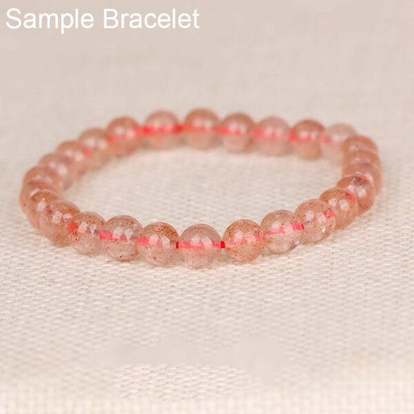 strawberry quartz bead, red bead, pink bead, round bead, natural bead, genuine bead - Image 5