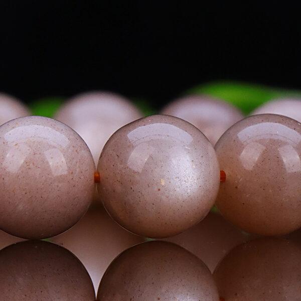 orange moonstone bead, round bead, through hole bead, natural bead, genuine bead - Image 4