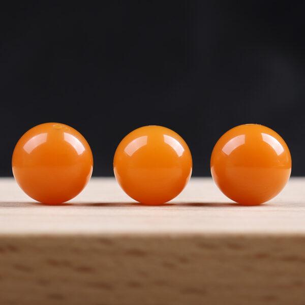 yellow quartz bead, orange bead, round bead, through hole bead, natural bead, genuine bead - Image 4