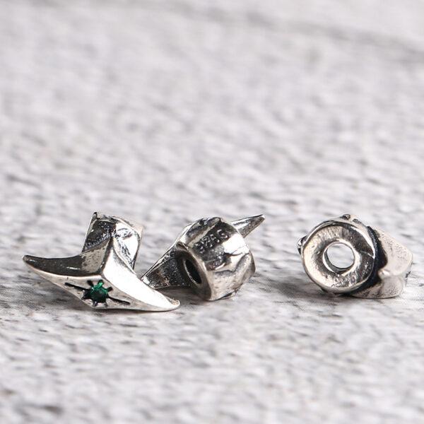 star light bead, silver buckle bead, spacer bead, s925 sterling silver, silver bead, oxidized silver bead - Image 4