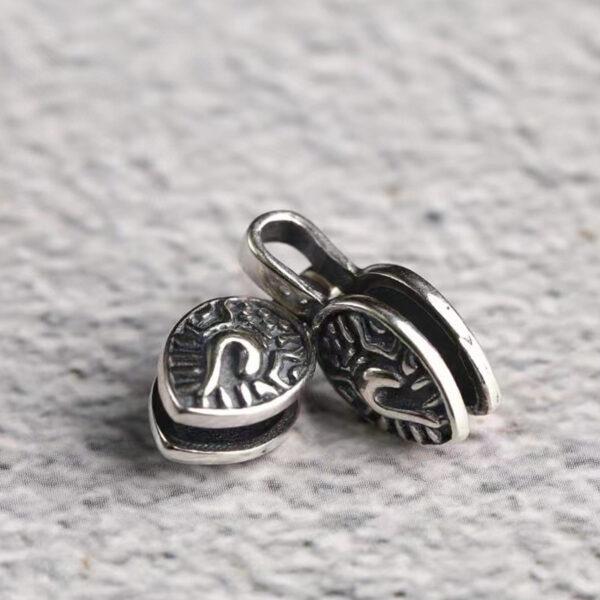 peach shape bead, silver clip, spacer bead, s925 sterling silver, silver bead, oxidized silver bead - Image 4