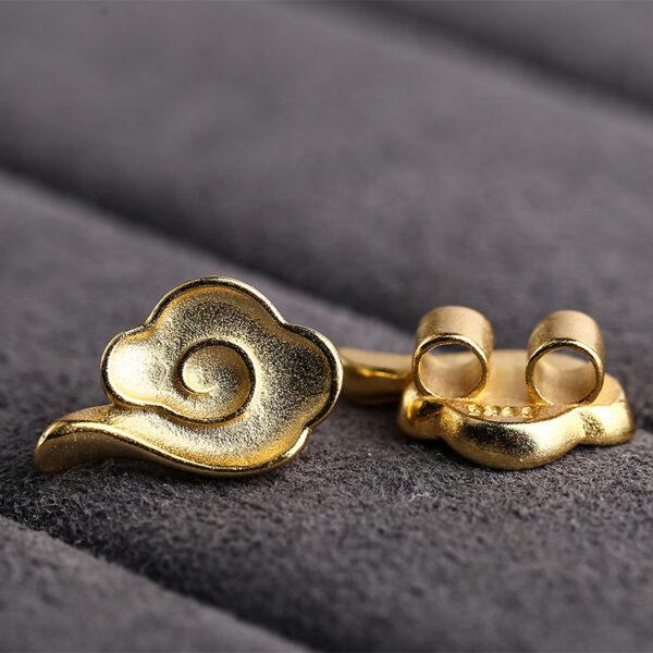 cloud bead, buckle bead, spacer bead, s925 sterling silver, sterling silver bead, golden bead, gild bead - Image 4