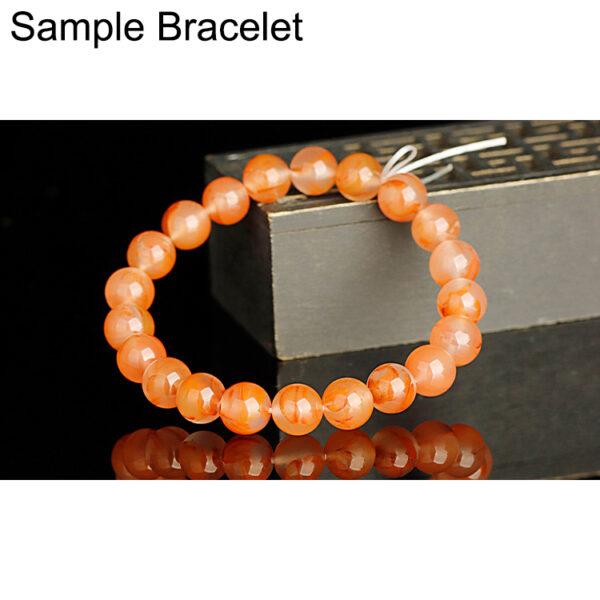 icy red agate bead, nanhong agate bead, round bead, through hole bead, natural bead, genuine bead - Image 4