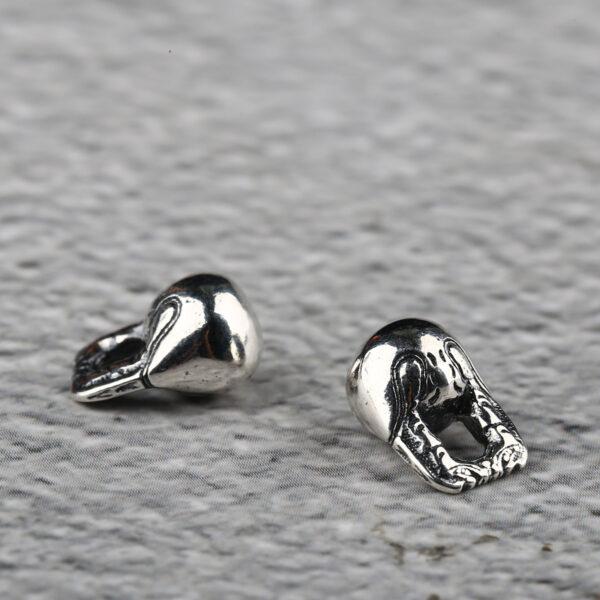small lock charm, simple ball charm, s925 sterling silver, silver bead, silver charm, oxidized silver bead - Image 4