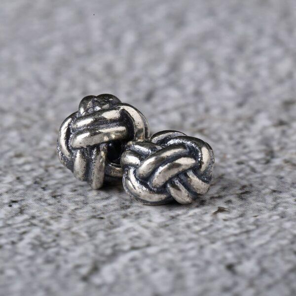 yarn ball bead, spacer bead, s925 sterling silver, silver bead, oxidized silver bead - Image 4