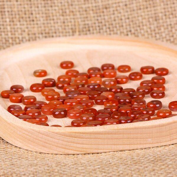 red agate bead, nanhong red agate bead, rondelle bead, natural bead, genuine bead - Image 4