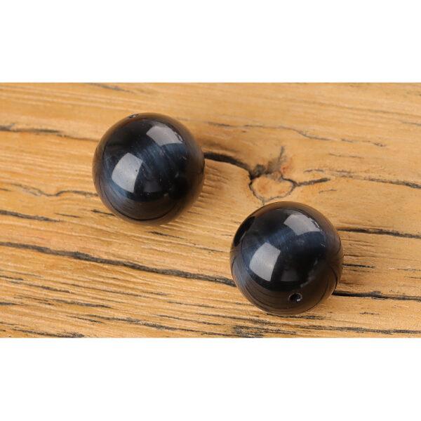blue tiger eye bead, round bead, natural bead, genuine bead - Image 4
