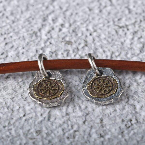flower charm, s925 sterling silver, silver bead, silver charm, oxidized silver bead - Image 4