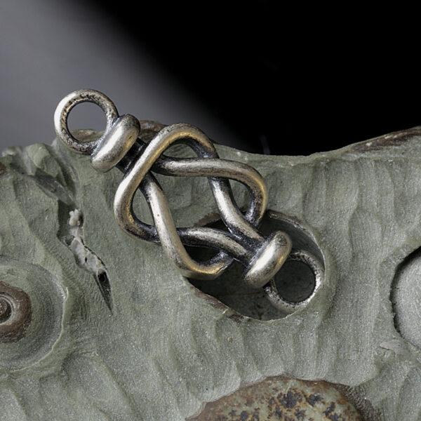 Chinese knot bead, flower connector bead, s925 sterling silver, silver findings, oxidized silver bead - Image 4