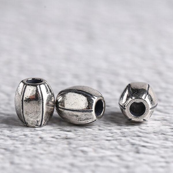 prism bead, drum bead, spacer bead, s925 sterling silver, silver bead, oxidized silver bead - Image 4