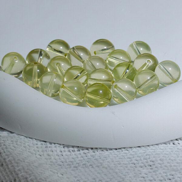 lemon citrine bead, light yellow bead, clear bead, round bead, through hole bead, natural bead, genuine bead - Image 4