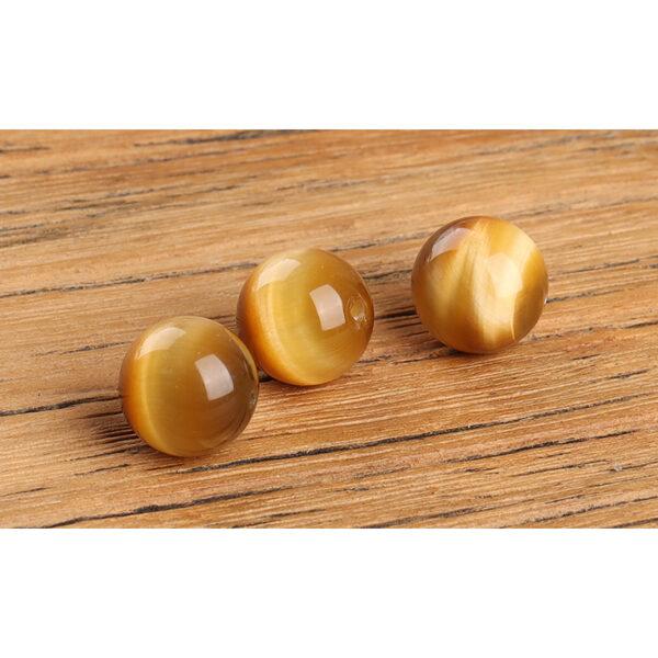 golden tiger eye bead, round bead, natural bead, genuine bead - Image 4