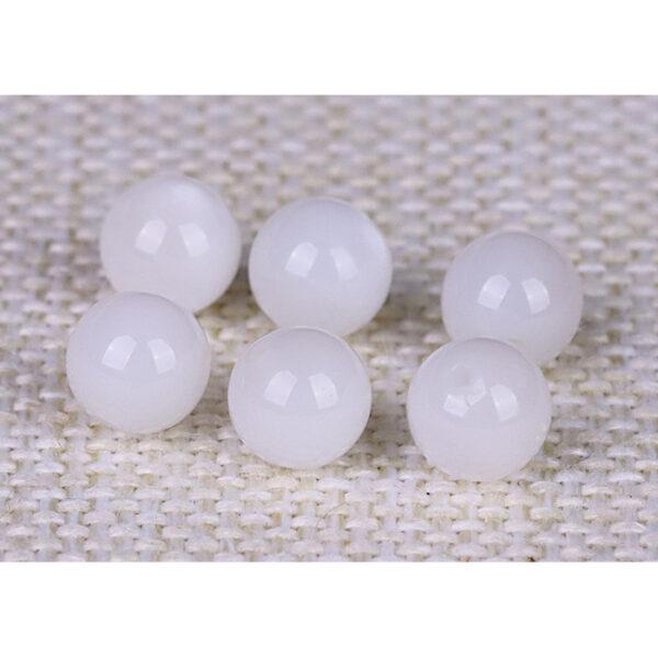 white moon stone bead, round bead, natural bead, genuine bead - Image 4
