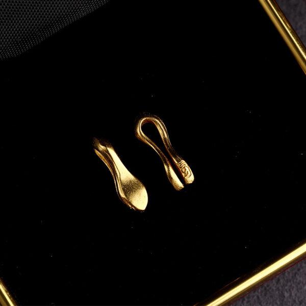 simple clip bead, spacer bead, s925 sterling silver, sterling silver bead, golden bead, gild bead - Image 5