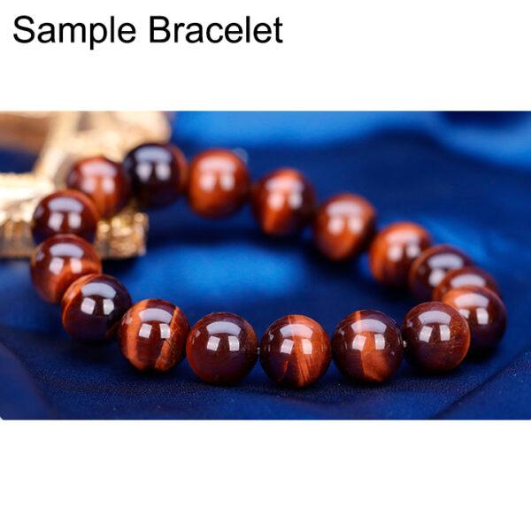 red tiger eye bead, round bead, through hole bead, natural bead, genuine bead - Image 5
