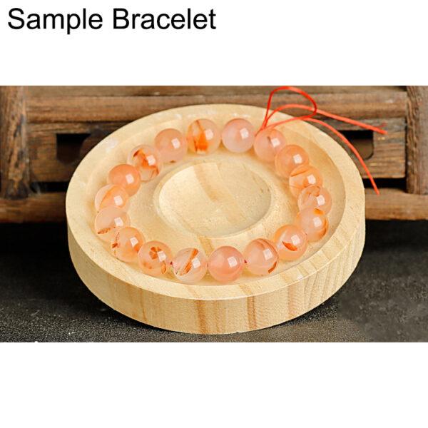 icy red agate bead, nanhong agate bead, round bead, through hole bead, natural bead, genuine bead - Image 5