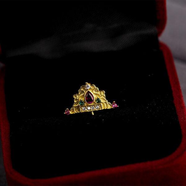 flower pattern pendant bail, crown buckle, golden clasp, s925 sterling silver, silver bead, gild bead, golden bead - Image 5