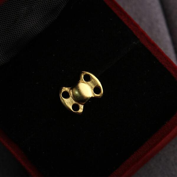 bow-knot bead, five hole bead, spacer bead, s925 sterling silver, sterling silver bead, golden bead, gild bead - Image 5