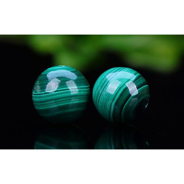 malachite bead, green bead, round bead, natural bead, genuine bead - Image 5