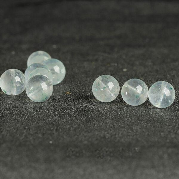 green mica bead, icy bead, round bead, natural bead, genuine bead - Image 5