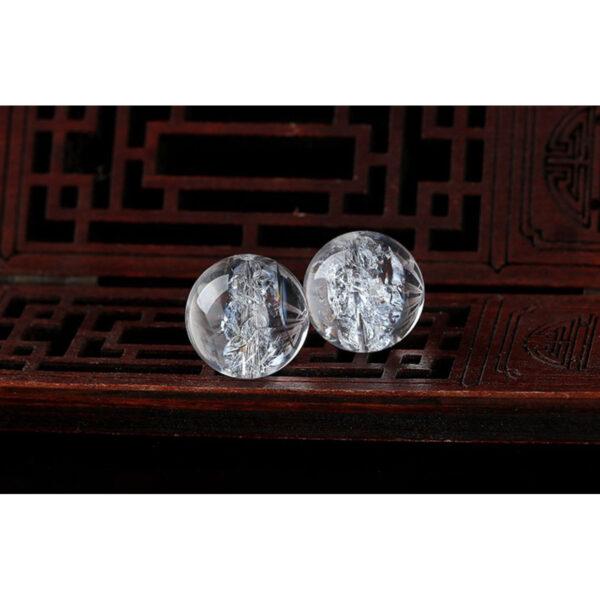 inner crack clear quartz bead, round bead, natural bead, genuine bead - Image 5