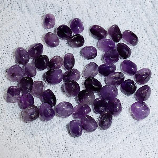amethyst rutilated quartz bead, pebble shape bead, natural bead, genuine bead - Image 5
