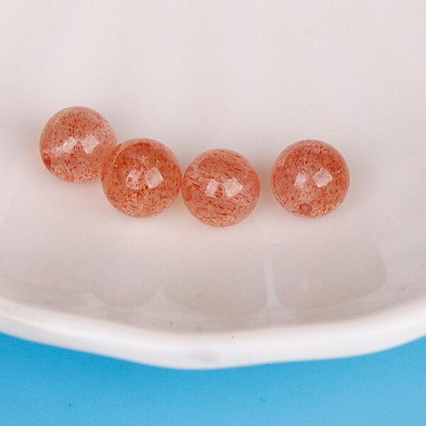 strawberry quartz bead, red bead, pink bead, round bead, natural bead, genuine bead - Image 6