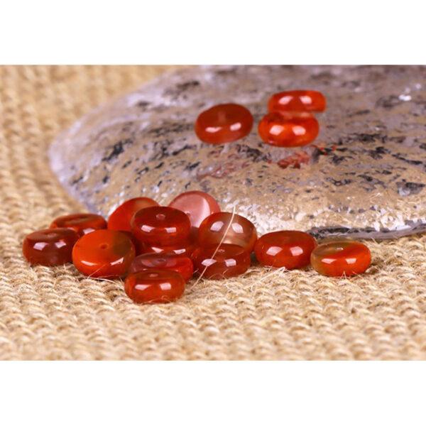 red agate bead, nanhong red agate bead, rondelle bead, natural bead, genuine bead - Image 6