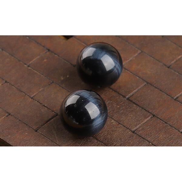 blue tiger eye bead, round bead, natural bead, genuine bead - Image 6